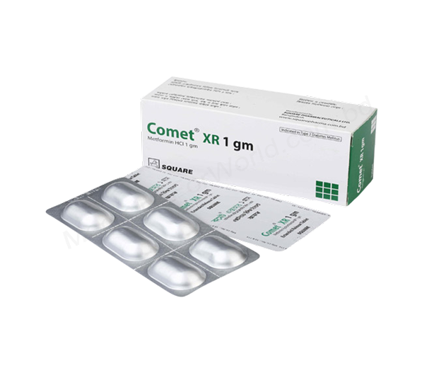 Comet XR- Родовое METFORMIN HYDROCHLORIDE- Square Pharma