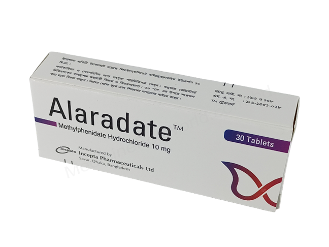 Alaradate- Generic Methylphenidate Hydrochloride- Incepta Pharma