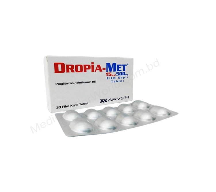 Dropia-met- Родовое PIOGLITAZONE + METFORMIN- ARVEN Pharma