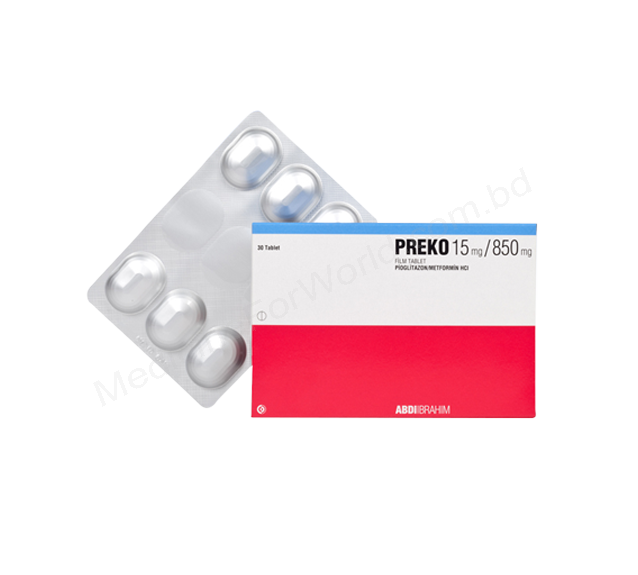 PREKO- Родовое PIOGLITAZONE + METFORMIN- ABDI IBRAHIM Pharma