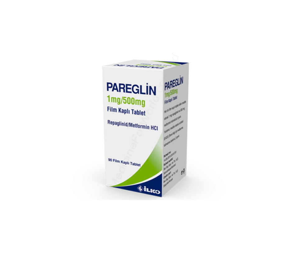 PAREGLIN- Родовое REPAGLINIDE + METFORMIN HYDROCHLORIDE- ILKO Pharma