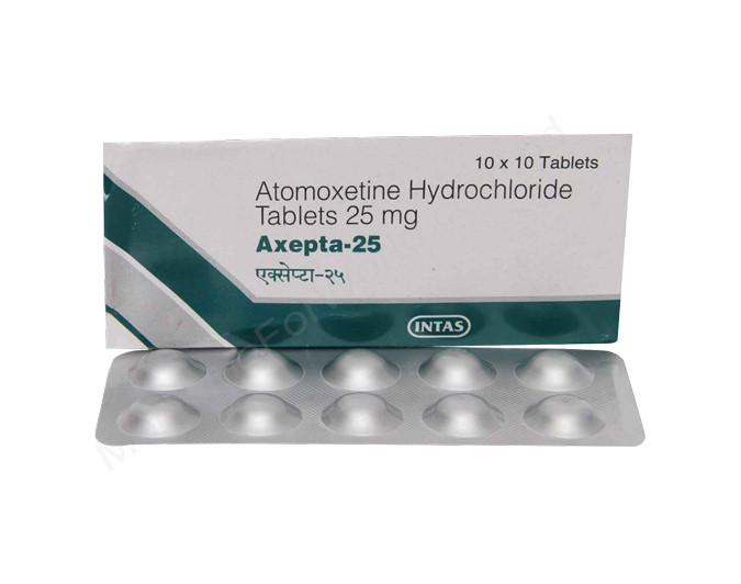 Axepta- Generic Atomoxetine Hydrochloride- Intas Pharma